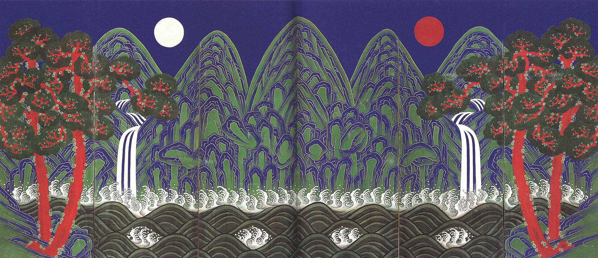 Irworobongdo, sun, moon and five peaks